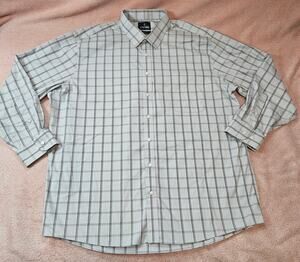 Stafford Men's Smart Tech Regular Fit Long Sleeve Plaid Dress Shirt XXL 18-18.5